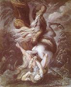 Horseman attacked by a giant snake, Henry Fuseli